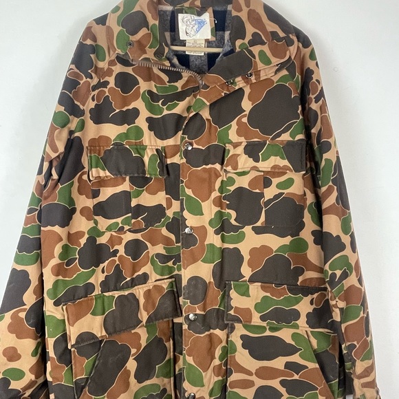 Vintage Trophy Club Camo Hunting Jacket EUC Size L - Picture 2 of 10